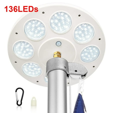 

Sufanic Solar Flag Pole Light 136 LED Solar Powered Flagpole Lights