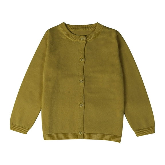 Generic Children Boys Long Sleeve Sweater Toddler Kid Boys Girls Clothes Knitted Colorful Solid Sweater Cardigan Coat Tops