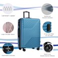 thumbnail image 5 of Yougu Hardshell Luggage Sets 3 Piece double spinner 8 wheels Suitcase with TSA Lock Lightweight 20''24''28'' BlueBlue, 5 of 12