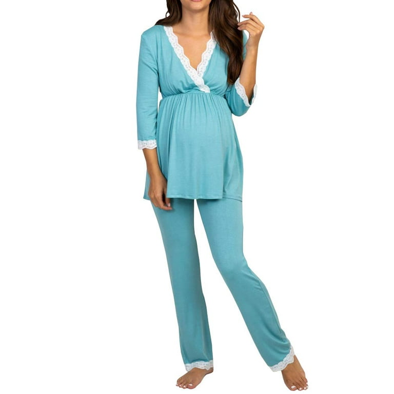 Davy Maternity & Nursing Pajama Set