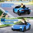 thumbnail image 4 of Licensed Lamborghini Huracan Ride on Car by OLAKIDS, 12V Kids Electric Vehicle Battery Powered Toy with Remote Control, LED Lights, Spring Suspension, Bluetooth, MP3, Aged 3-8 Years, 4 of 9