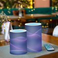 thumbnail image 6 of Electronic Candle Light Combination 3x5In, 3x4In Flameless Candle Plastic Festive Decoration Party Christmas Decoration Purple Curve, 6 of 7