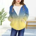 thumbnail image 4 of SERTG Boys and Girls Hooded Jacket Zipper Front Long Sleeve Sporty Casual Outerwear Top for Children 4-12 Years(Blue,11 Years), 4 of 8