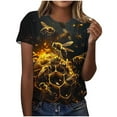 thumbnail image 2 of Haivin Women's Casual Short Sleeve T-shirt, Pullover with World Honey Day Print, Stylish Graphic Tee for Daily Wear and Casual Outings, 2 of 4