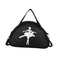 thumbnail image 1 of Bolsa de lona para gimnasio perfecl bolsa de ballet con etiqueta con nombre bonita para recitales de baile y deportes Negro, 1 of 8