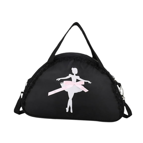 Wxqbjtam Ballet Dance Bag Portable Travel Bag Duffel Bag for Girls Gymnastics Latin Dance Black