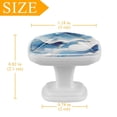 thumbnail image 4 of HemaKayy 4 Pack 1.2" Decorative Cabinet Knobs - Elegant, ABS Glass Square White Handles for Kitchen, Bedroom, Bathroom, and Home Furniture Decor - Unique Marble Texture, 4 of 6