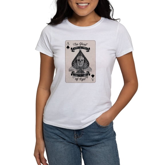 CafePress - The Ghost Of Kyiv Ace Of Spades Pro Ukra T Shirt - Women's Classic T-Shirt