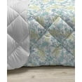 thumbnail image 3 of Floral Down Alternative Comforter, Oriental Themed Pattern of Tulips and Leaves Folkloric Swirls Rounds, Microfiber Quilt for All Season, 5 Sizes, Turquoise and Sky Blue, by Ambesonne, 3 of 3