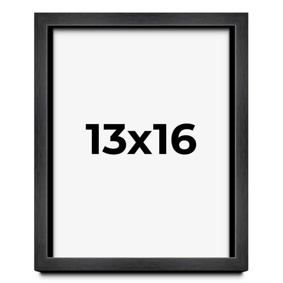 13x16 Shadow Box Frame Grey Charcoal Black | 0.875 Inches Deep | Solid Wood Shadowbox Display Frame