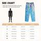 thumbnail image 3 of Balery Hanging Orchids Floral Blue Pantalones de pijama para mujer, pijamas ultraligeros, pantalones de estar por casa-Small, 3 of 6