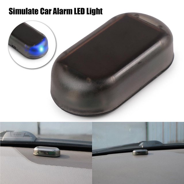 sweethay Simular alarma de coche solar Luz LED Sistema de seguridad de imitación Advertencia Robo Flash Lámpara intermitente Bombillas para automóviles No.1