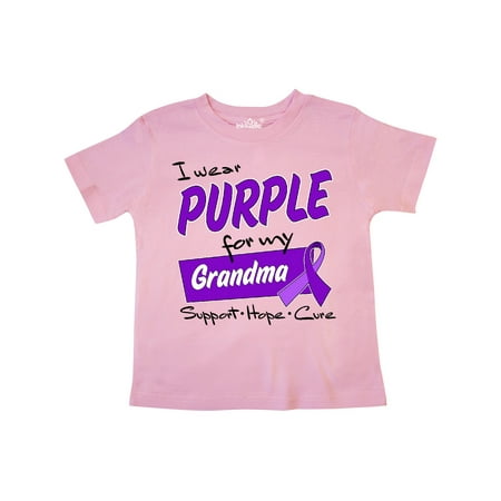 

Inktastic I Wear Purple for My Grandma-Support Hope Cure Gift Toddler Boy or Toddler Girl T-Shirt