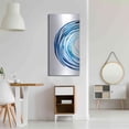 thumbnail image 6 of Luxe Metal Art 'Blue Vortex I' by Grace Popp Metal Wall Art, 24"x48", 6 of 9