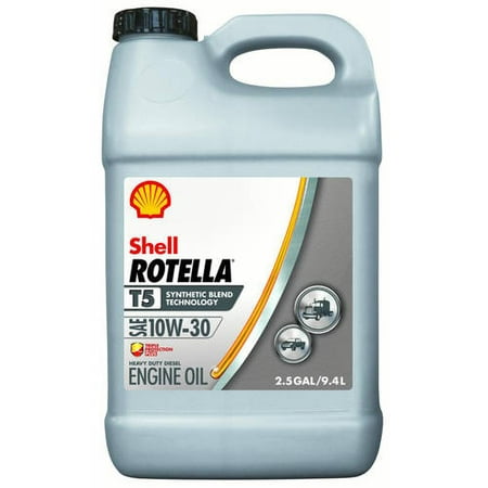 (3 Pack) Shell Rotella T5 10W-30 Diesel Engine Oil, 2.5