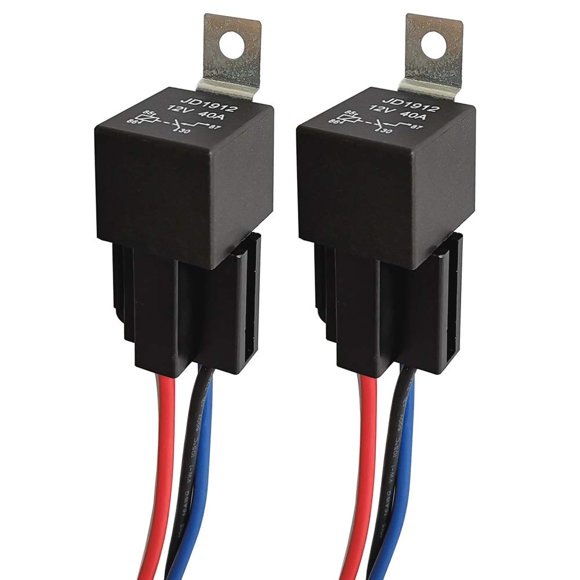 Arnés de relé de coche Gebildet JD1912 12 V 40 A 4 pines SPST (paquete de 2)