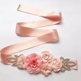 thumbnail image 4 of Rose Fleur Faux Perle Strass Robe de Mariée Ceinture Ceinture Bande Décor, 4 of 8