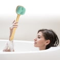 thumbnail image 2 of Depurador de espalda para baño de ducha, cepillo corporal de silicona con mango largo para piel exfoliante verde, 1 ud., 2 of 7