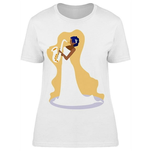 Elegant Woman Playing Saxophone Tee Women's -Image by Shutterstock