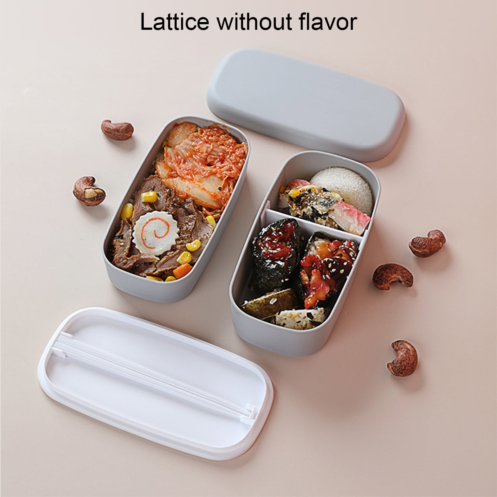 Yirtree Three Layer Bento Food Storage Container Spoon Fork Chopsticks  Lunch Box Set