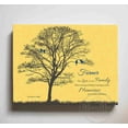 thumbnail image 3 of MuralMax Personalized Canvas Family Tree - Memories To Treasure Inspirational Quote, His & Hers Anniversary Wall Decor - Romantic Gifts For Milestone Occasions - Colors Canary Yellow - Size 30x24, 3 of 7