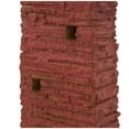 thumbnail image 6 of 7"W, 15"H Red Wood Distressed Light House Sculpture with Cream and Brown Accents, by DecMode (2 Count), 6 of 13