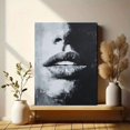 thumbnail image 6 of UXIEQU Black White Lips Abstract Canvas Wall Art 15.75x11.81 Inches, 6 of 8