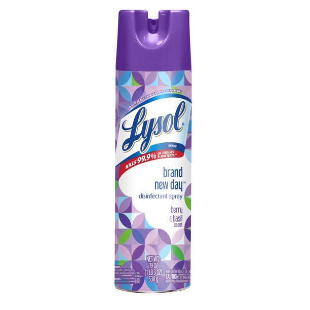 Lysol Disinfectant Spray, Berry & Basil, Brand New Day, 19oz, Cleaner