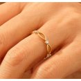 thumbnail image 3 of vylahjewellery Delicate 1 CT Round Cut Moissanite Diamond Ring 14K Yellow Gold Engagement Ring for Women, 3 of 4