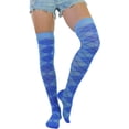 thumbnail image 7 of ToBeInStyle Women's Argyle Over the Knee Socks - Blue, 7 of 7