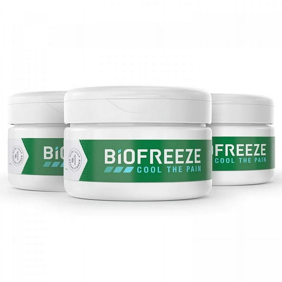 Biofreeze Cream, 3 Oz. Jar, 10% Menthol, 2 Count