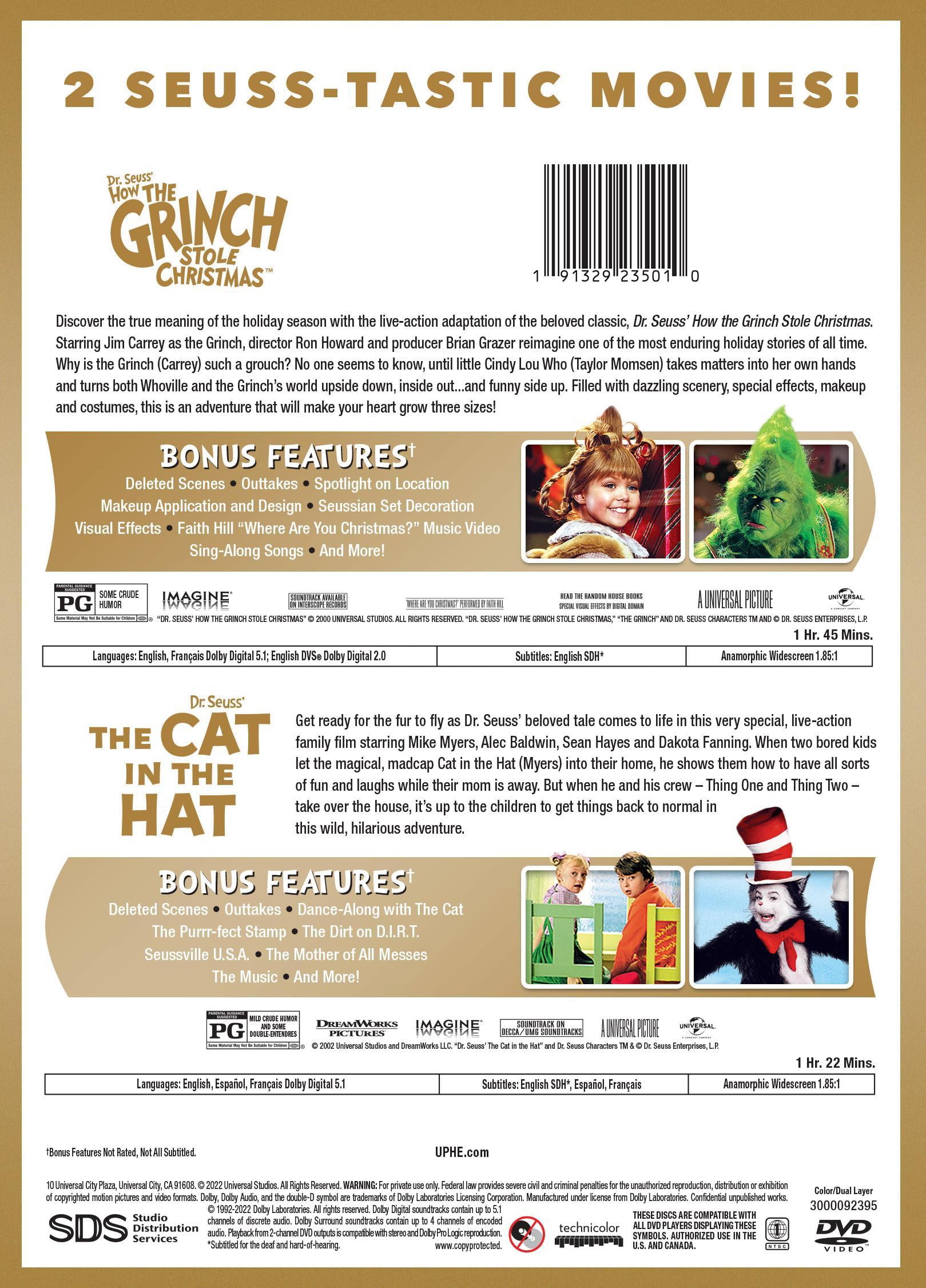 Dr. Seuss' The Cat in the Hat / Dr. Seuss' How the Grinch Stole Christmas 2-Movie Collection (DVD)