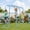 Sky blue, variant on LeisureStar Kids Monkey Bars Jungle Gym, Metal Outdoor Climbing Frame & Playground Equipment for Backyard, Blue