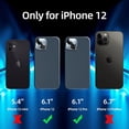 thumbnail image 6 of [5 in 1 for iPhone 12/iPhone 12 Pro Case, with 2 Pack Screen Protector + 2 Pack Camera Lens Protector, Liquid Silicone Slim Shockproof Protective Phone Case [Microfiber Lining] (Storm Blue)……, 6 of 14