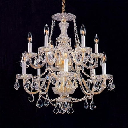 Upscale Chandelier 489200-12HC 12-Light Crystal Chandelier Antique Upscale Chandelier 489200-12HC 12-Light Crystal Chandelier Antique Reproduction with Hand Polished Crystal - Upscale Chandelier 489200-12HC 12-Light Crystal Chandelier Antique