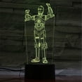 thumbnail image 1 of Robots de luz nocturna LED 3D 3PO que cambian de color para niños, 1 of 1