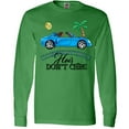 thumbnail image 3 of Inktastic Convertible Hair Don't Care with Black Hair and Blue Car Long Sleeve T-Shirt, 3 of 5