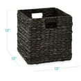 thumbnail image 3 of Best Choice Products 13x13in Hyacinth Storage Baskets, Set of 5 Multipurpose Collapsible Organizers - Black, 3 of 8