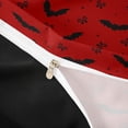 thumbnail image 4 of Homewish Simple Halloween Bat Bedding,Tiny Bow Print Duvet Cover Full,Red Black,Black Reversible,3pcs,1 Duvet Cover and 2 Pillowcases, 4 of 6