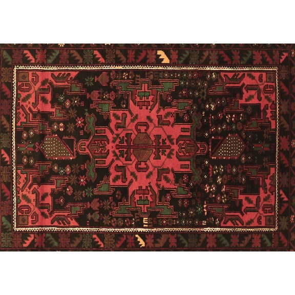 Ahgly Company Indoor Rectangle Persian Brown Traditional Area Rugs, 5' x 7'