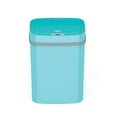Nine Stars Bathroom Soft Close Lid Garbage Can, 3.2 Gallon Touchless ...