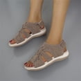 thumbnail image 4 of HTHLVMD Adjustable Velcro Strap Sandals, Barefoot Sandals for Men & Women, Minimalist Walking Shoes With Arch Support, Zero-Drop Sole, Lightweight Flexible Summer Daily Footwear, Khaki 5.5, 4 of 5