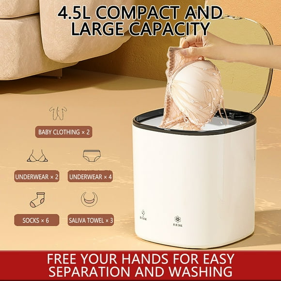 EGNMCR Machine à Laver Portable pour sous-Vêtements, Machine à Laver, Petit Appareil Ménager de Voyage Mini Entièrement Automatique Outil de Lavage pour Écrevisses et Chaussettes Machine à Laver