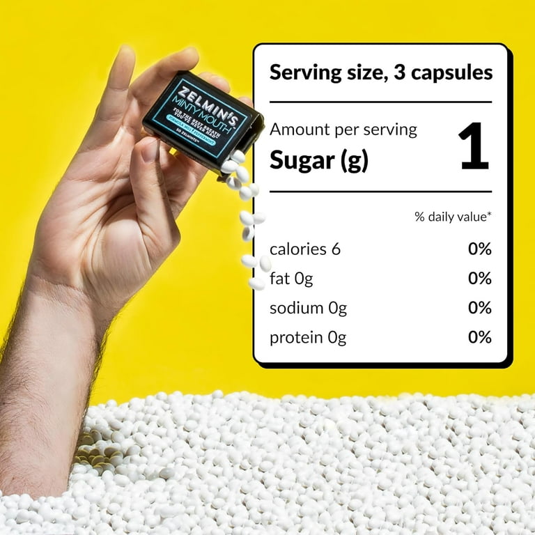 Zelmin's Minty Mouth Breath Freshener 3 Pack, Long Lasting