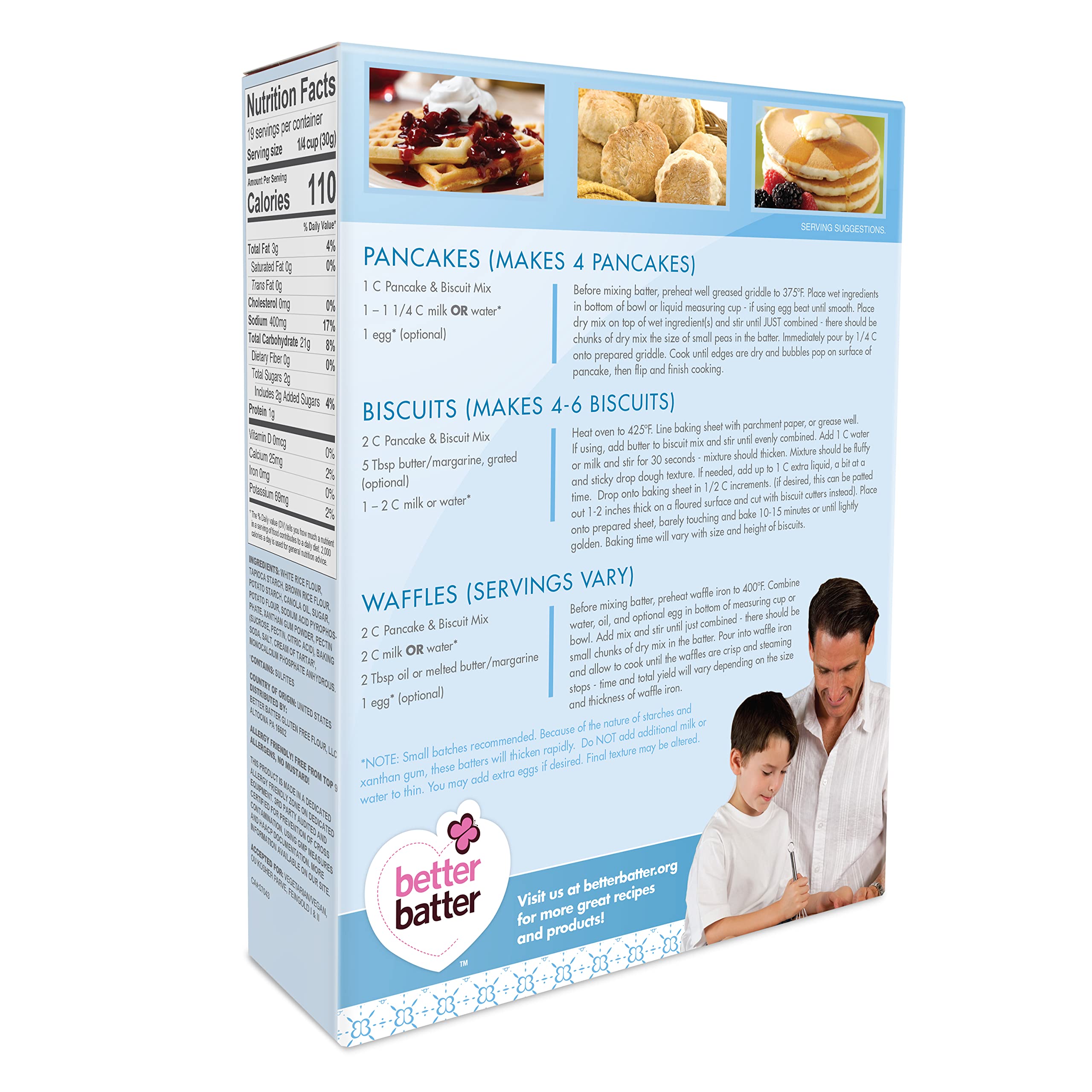 Better Batter Pancake & TMA3 Biscuit Baking Mix, Certified Gluten Free ...