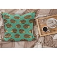 thumbnail image 2 of Hedgehog Fluffy Throw Pillow Cushion Cover, Abstract Animal Design Cartoon Style Creatures Funny Faces Friendly, Decorative Square Accent Pillow Case, 20" x 20", Sea Green Multicolor, by Ambesonne, 2 of 5
