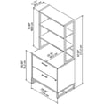 thumbnail image 6 of Atlin Designs Mid-Century Modern Wood Lateral File Cabinet with Shelves in White, 6 of 6
