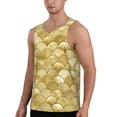 thumbnail image 2 of KLL Mermaid Fish Scale Print Men's Muscle Gym Workout Stringer Tank Tops Bodybuilding Fitness T-Shirts Tank Tops Men-X-Large, 2 of 7
