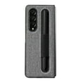 thumbnail image 5 of ELEHOLD for Samsung Galaxy Z Fold 3 Luxury Case Cloth Texture Pen Slot Shockproof Anti-Fingerprint Protective Case for Galaxy Z Fold 3,Gray, 5 of 9