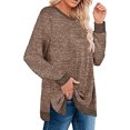 thumbnail image 3 of Pull-Over Doux pour Femmes Manches Longues Tunique Chandail en Molleton, 3 of 5